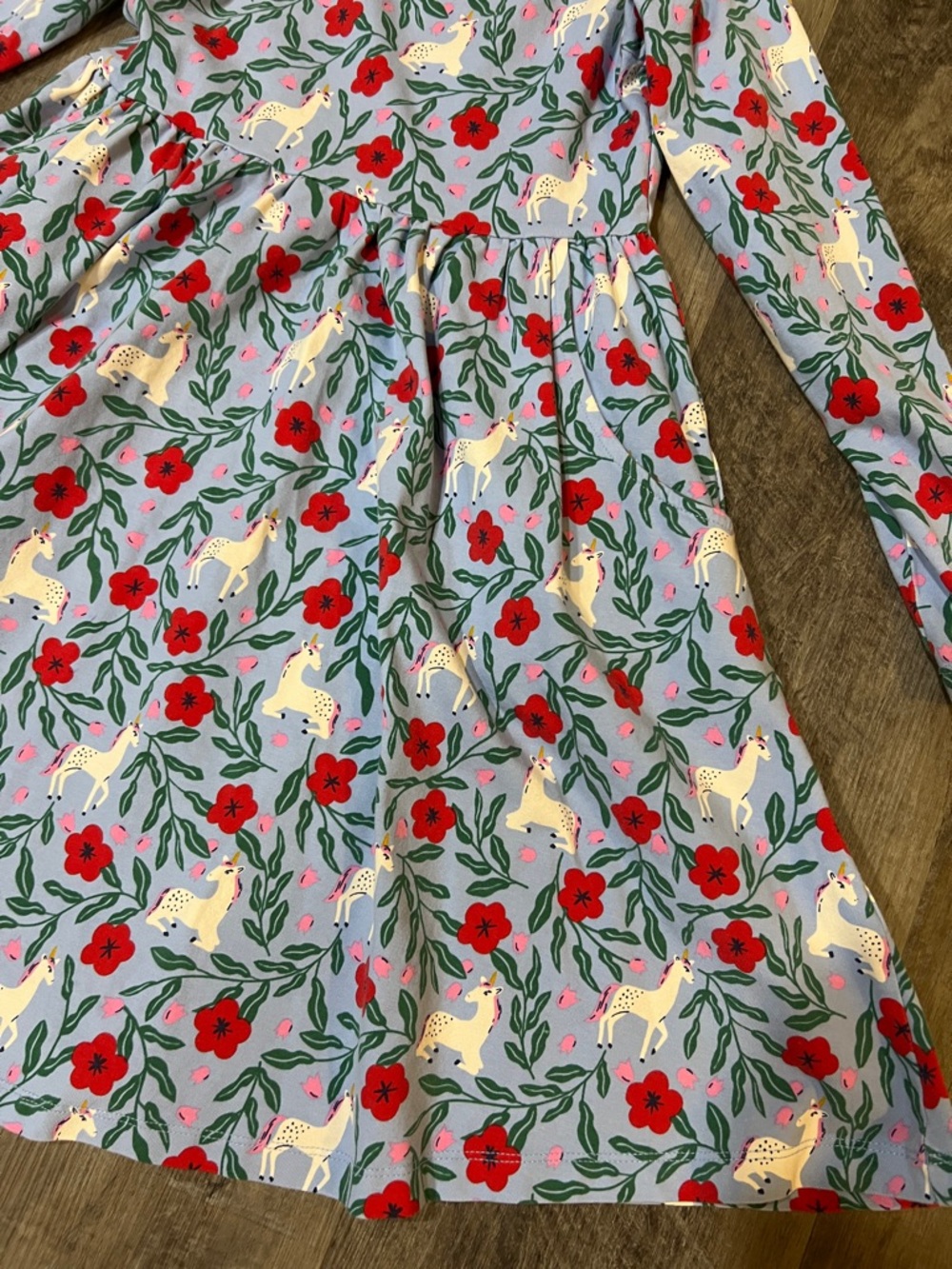 Hanna Andersson skater dress size 8 unicorn print - Picture 2 of 5
